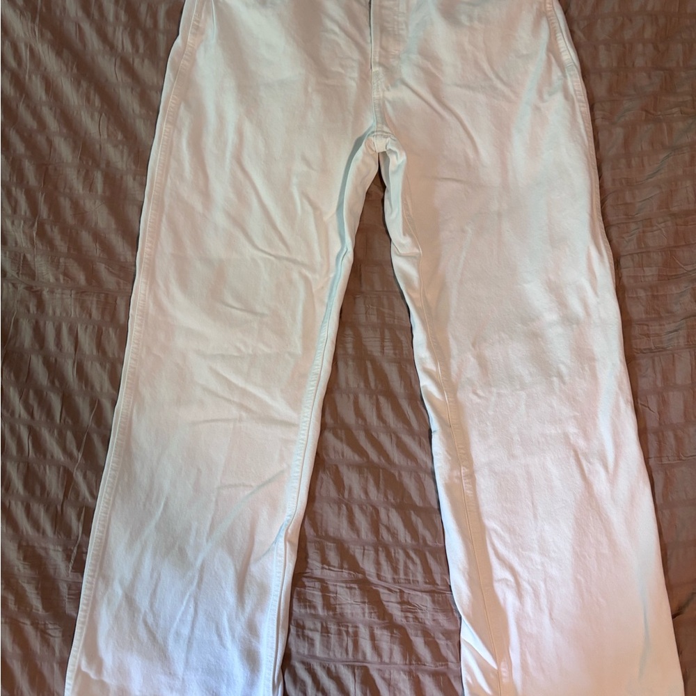 Re/Done Women's Straight Leg Jeans in White